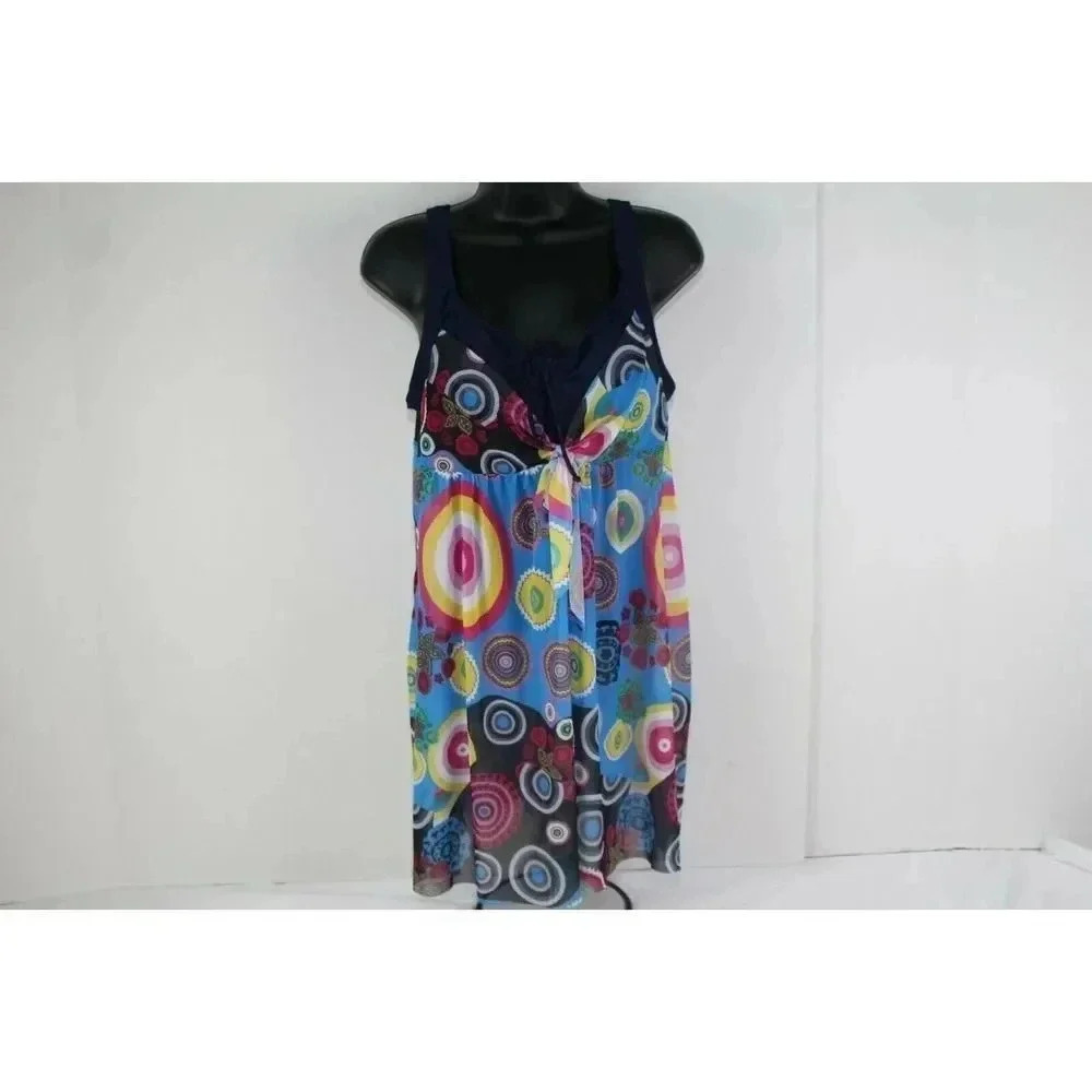 ladies thin see through colorful dress